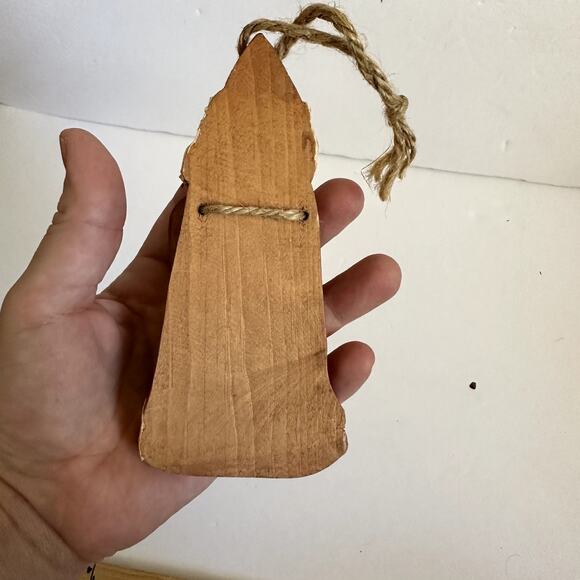 Santa Claus Christmas Decoration Tree Ornament Handmade Vintage Wooden Rustic - Picture 6 of 8